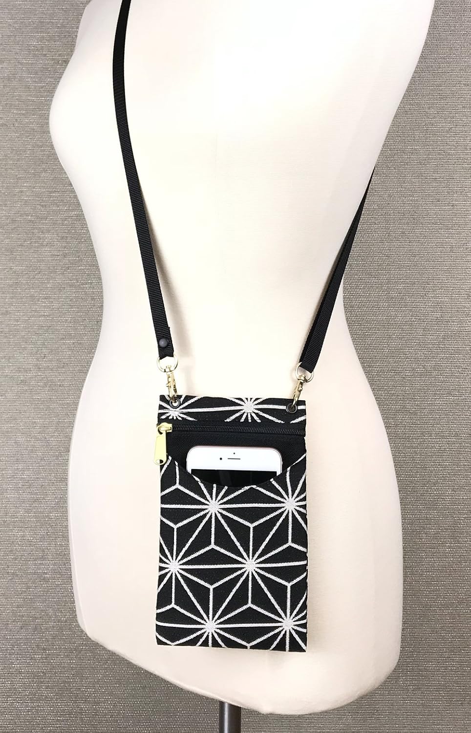 . Women's Tapestry Crossbody Cell Phone or Passport Purse, Handmade in USA | Cell Phone