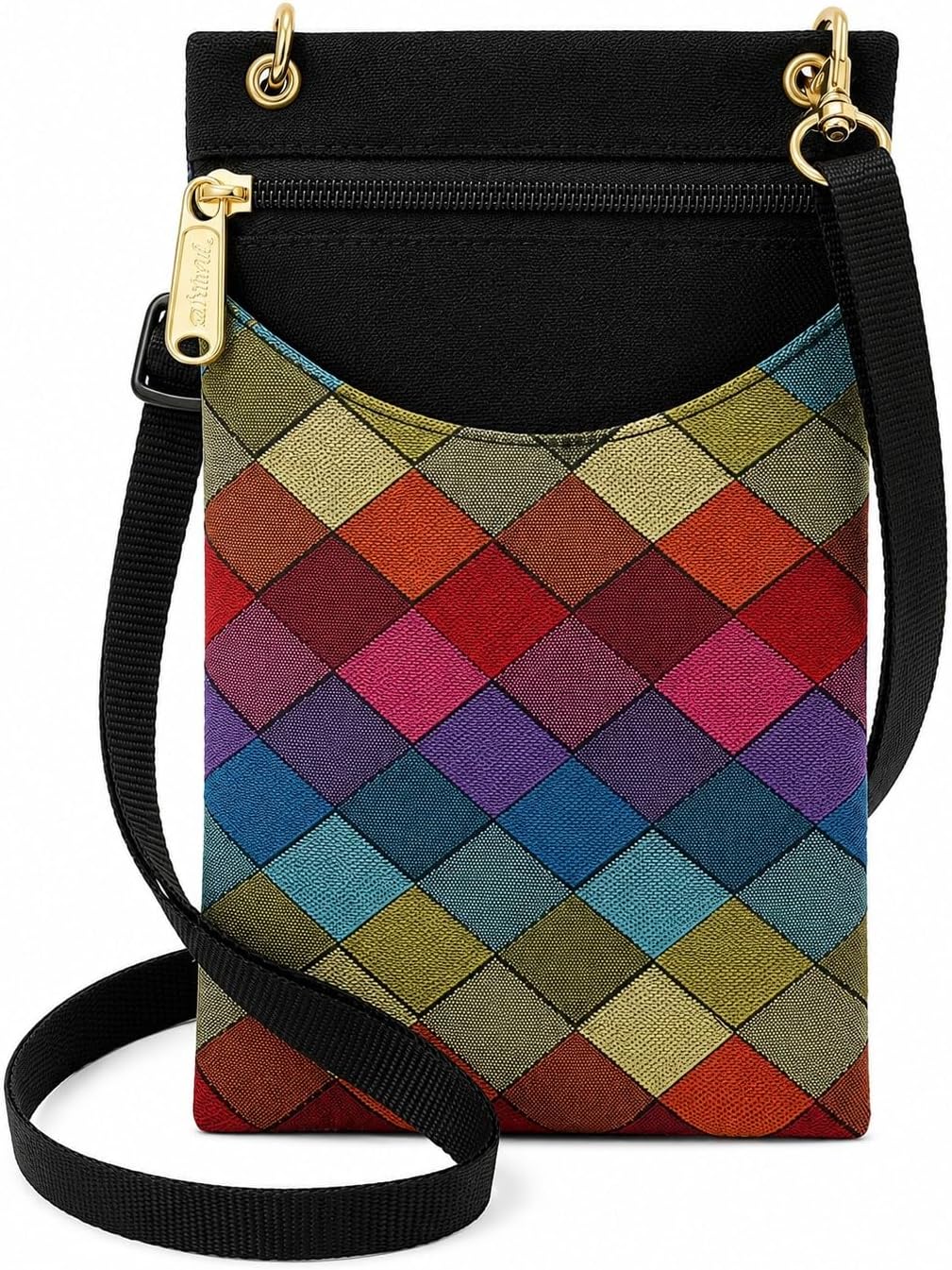. Women's Tapestry Crossbody Cell Phone or Passport Purse, Handmade in USA | Cell Phone