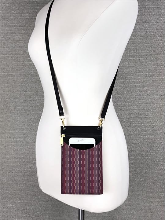 . Women's Tapestry Crossbody Cell Phone or Passport Purse, Handmade in USA | Cell Phone