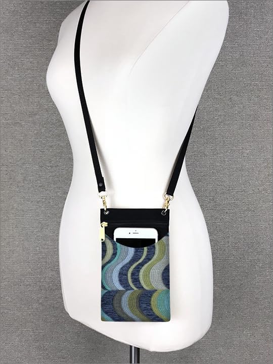 . Women's Tapestry Crossbody Cell Phone or Passport Purse, Handmade in USA | Cell Phone