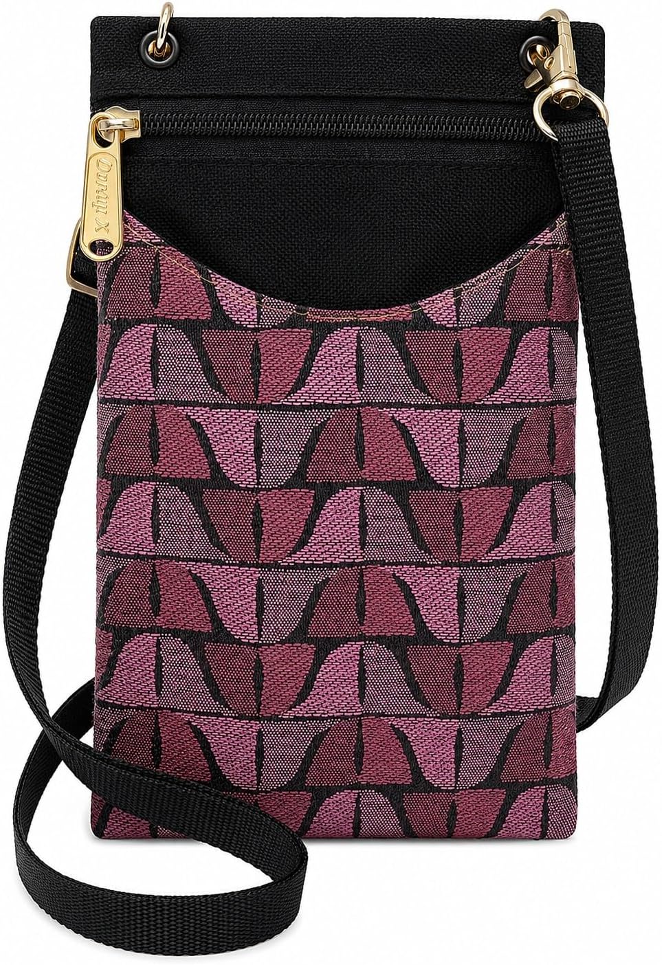 . Women's Tapestry Crossbody Cell Phone or Passport Purse, Handmade in USA | Cell Phone