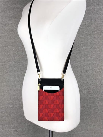 . Women's Tapestry Crossbody Cell Phone or Passport Purse, Handmade in USA | Cell Phone