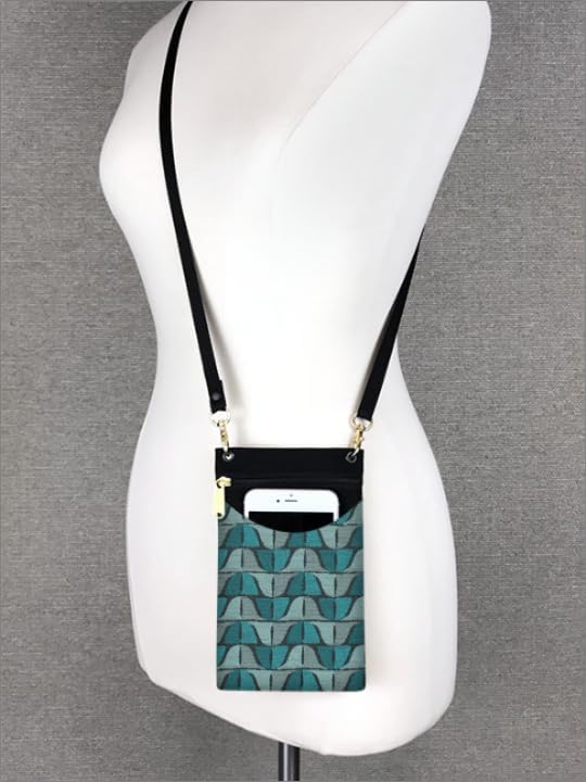 . Women's Tapestry Crossbody Cell Phone or Passport Purse, Handmade in USA | Cell Phone