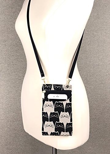 . Women's Tapestry Crossbody Cell Phone or Passport Purse, Handmade in USA | Cell Phone