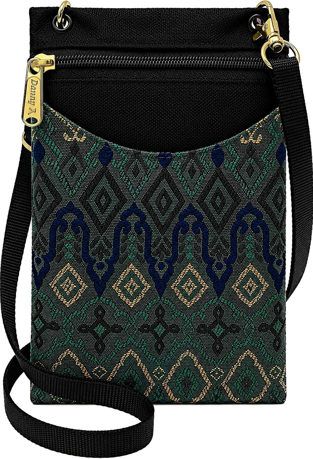 . Women's Tapestry Crossbody Cell Phone or Passport Purse, Handmade in USA | Cell Phone