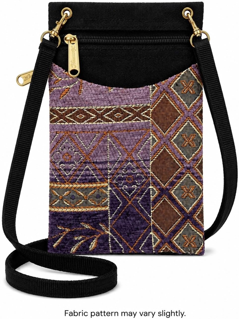 . Women's Tapestry Crossbody Cell Phone or Passport Purse, Handmade in USA | Cell Phone