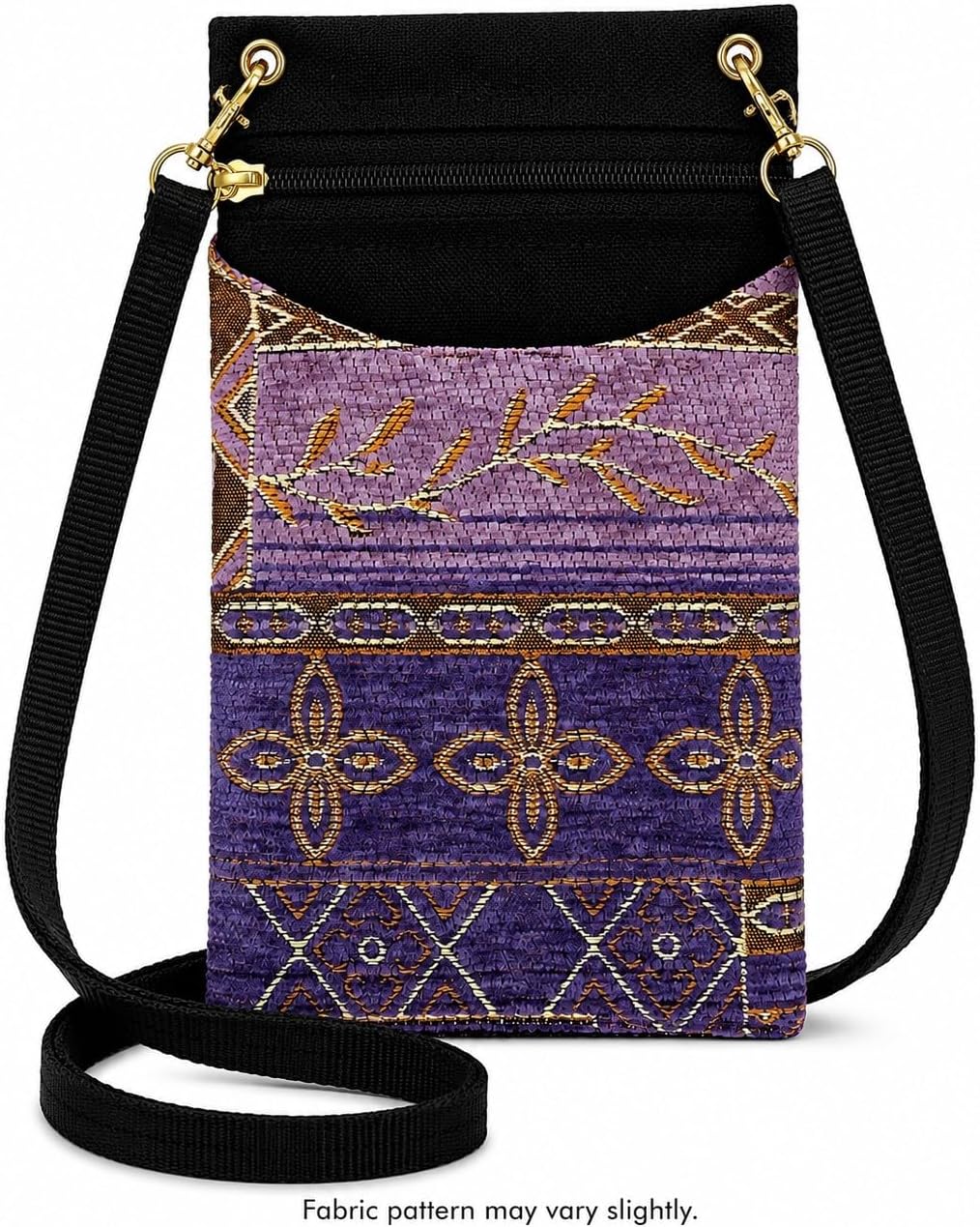 . Women's Tapestry Crossbody Cell Phone or Passport Purse, Handmade in USA | Cell Phone