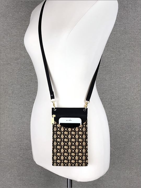 . Women's Tapestry Crossbody Cell Phone or Passport Purse, Handmade in USA | Cell Phone