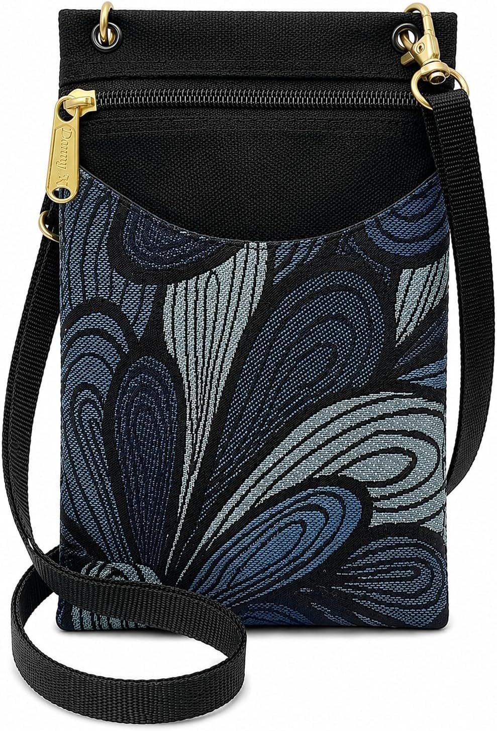 . Women's Tapestry Crossbody Cell Phone or Passport Purse, Handmade in USA | Cell Phone