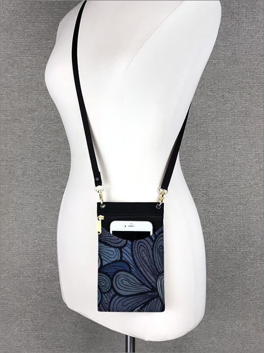 . Women's Tapestry Crossbody Cell Phone or Passport Purse, Handmade in USA | Cell Phone