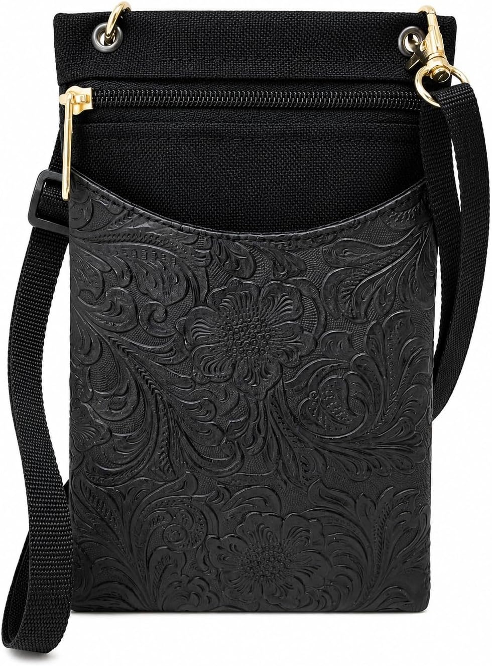 . Women's Tapestry Crossbody Cell Phone or Passport Purse, Handmade in USA | Cell Phone