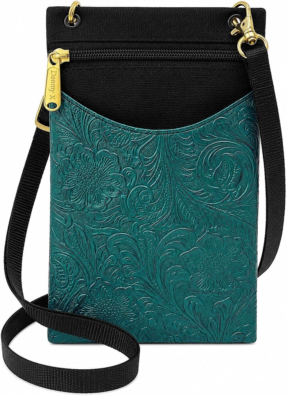 . Women's Tapestry Crossbody Cell Phone or Passport Purse, Handmade in USA | Cell Phone