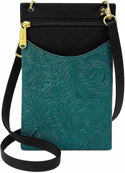 . Women's Tapestry Crossbody Cell Phone or Passport Purse, Handmade in USA | Cell Phone
