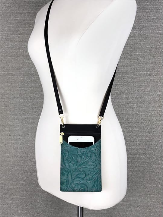 . Women's Tapestry Crossbody Cell Phone or Passport Purse, Handmade in USA | Cell Phone