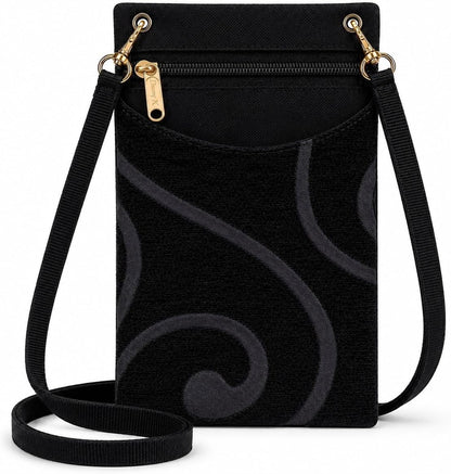 . Women's Tapestry Crossbody Cell Phone or Passport Purse, Handmade in USA | Cell Phone