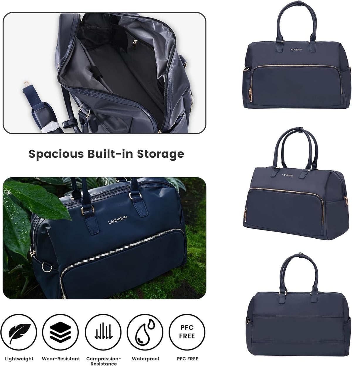 20" Carry-On Luggage with Spinner Wheels & TSA Lock | 22x14x9 Airline Approved - Lightweight ABS+PC Hardshell Suitcase, Beige