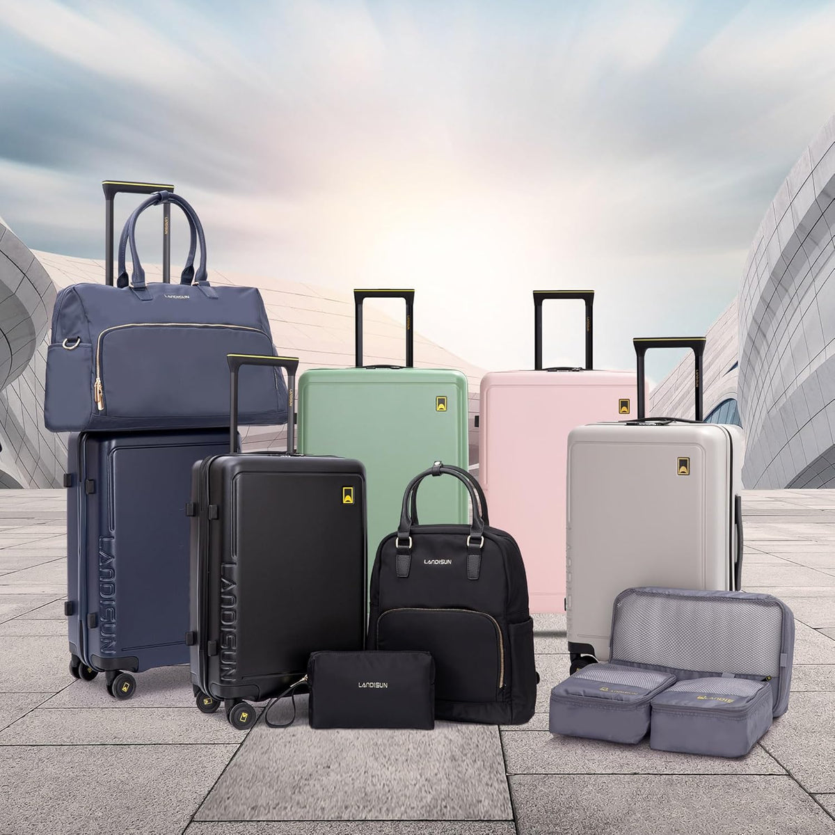 20" Carry-On Luggage with Spinner Wheels & TSA Lock | 22x14x9 Airline Approved - Lightweight ABS+PC Hardshell Suitcase, Beige