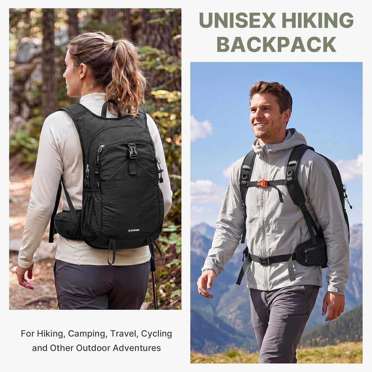 20L Hiking Backpack with Waist Strap for Women Men | Lightweight Waterproof Daypack for Travel Camping Outdoor