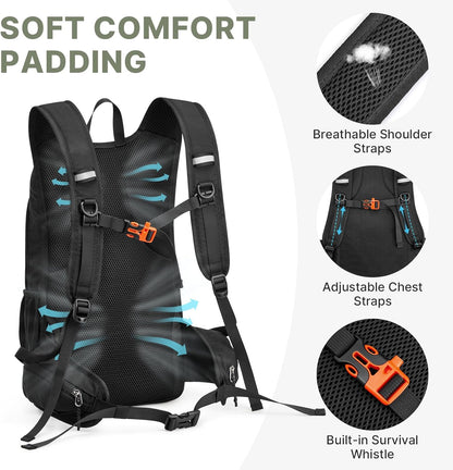 20L Hiking Backpack with Waist Strap for Women Men | Lightweight Waterproof Daypack for Travel Camping Outdoor