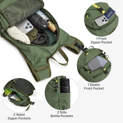 20L Hiking Backpack with Waist Strap for Women Men | Lightweight Waterproof Daypack for Travel Camping Outdoor