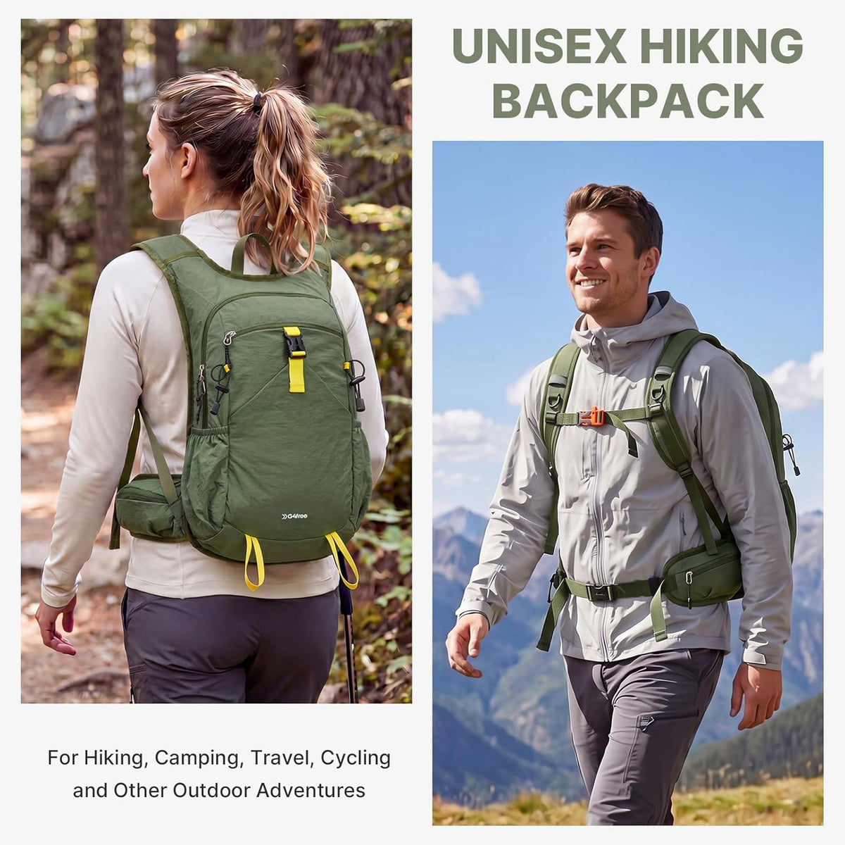 20L Hiking Backpack with Waist Strap for Women Men | Lightweight Waterproof Daypack for Travel Camping Outdoor