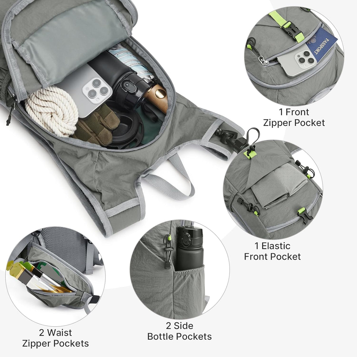 20L Hiking Backpack with Waist Strap for Women Men | Lightweight Waterproof Daypack for Travel Camping Outdoor