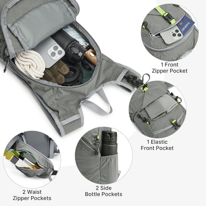 20L Hiking Backpack with Waist Strap for Women Men | Lightweight Waterproof Daypack for Travel Camping Outdoor