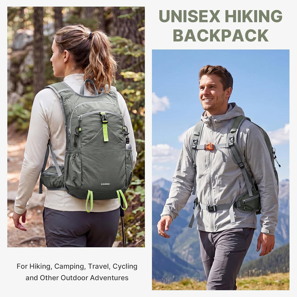 20L Hiking Backpack with Waist Strap for Women Men | Lightweight Waterproof Daypack for Travel Camping Outdoor