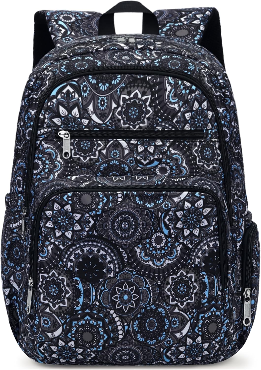 Large Backpack for Women Backpack with Lots of Pockets for Travel Work School Bookbag with Laptop Compartment for High School College Girls Mochilas Morrales para Mujer (Beige/Green, Paisley)