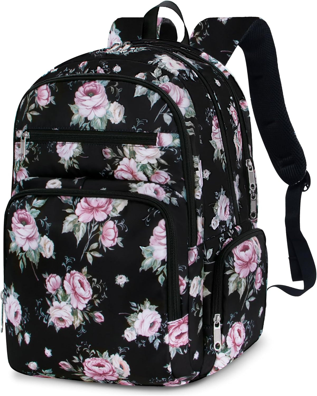 Large Backpack for Women Backpack with Lots of Pockets for Travel Work School Bookbag with Laptop Compartment for High School College Girls Mochilas Morrales para Mujer (Beige/Green, Paisley)