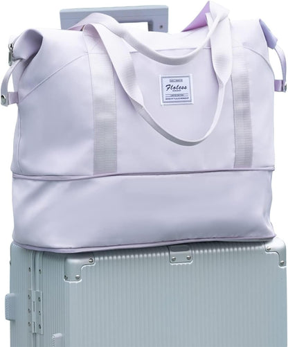 Travel Duffel Bag, Sports Tote Gym Bag, Shoulder Weekender Overnight Bag for Women - Colors B
