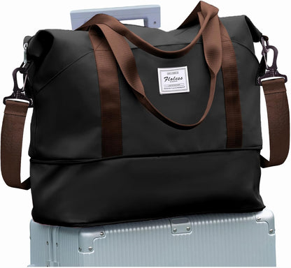 Travel Duffel Bag, Sports Tote Gym Bag, Shoulder Weekender Overnight Bag for Women - Colors B
