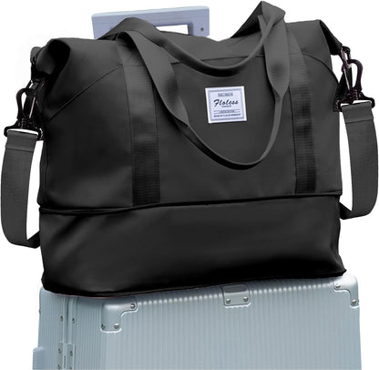 Travel Duffel Bag, Sports Tote Gym Bag, Shoulder Weekender Overnight Bag for Women - Colors B