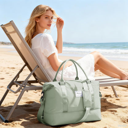 Travel Duffel Bag, Sports Tote Gym Bag, Shoulder Weekender Overnight Bag for Women - Colors B