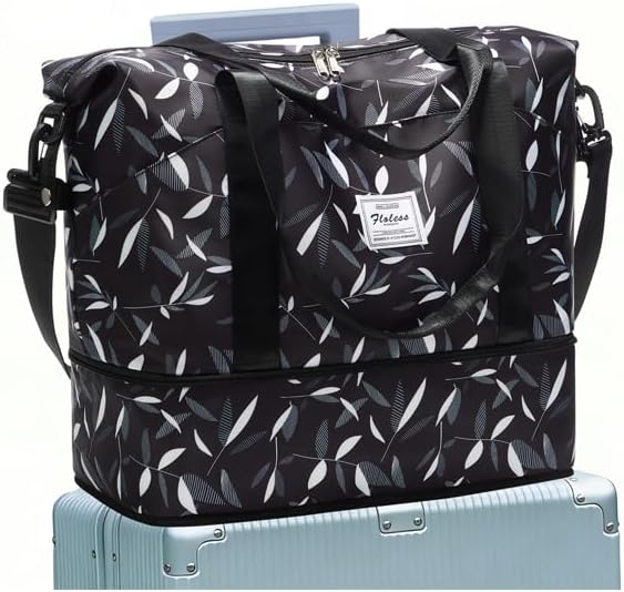 Travel Duffel Bag, Sports Tote Gym Bag, Shoulder Weekender Overnight Bag for Women - Colors B