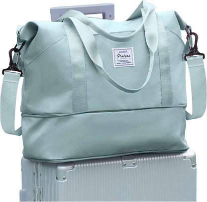 Travel Duffel Bag, Sports Tote Gym Bag, Shoulder Weekender Overnight Bag for Women - Colors B
