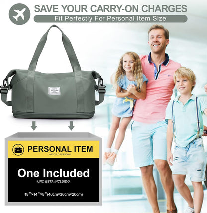 Travel Duffel Bag, Sports Tote Gym Bag, Shoulder Weekender Overnight Bag for Women - Colors B