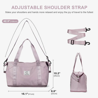 Travel Duffel Bag, Sports Tote Gym Bag, Shoulder Weekender Overnight Bag for Women - Colors B