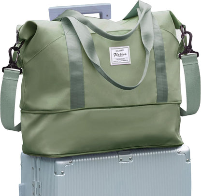 Travel Duffel Bag, Sports Tote Gym Bag, Shoulder Weekender Overnight Bag for Women - Colors B