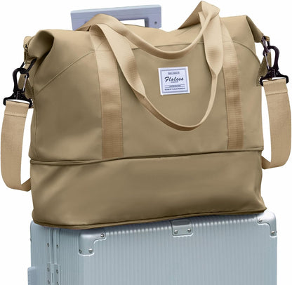 Travel Duffel Bag, Sports Tote Gym Bag, Shoulder Weekender Overnight Bag for Women - Colors B