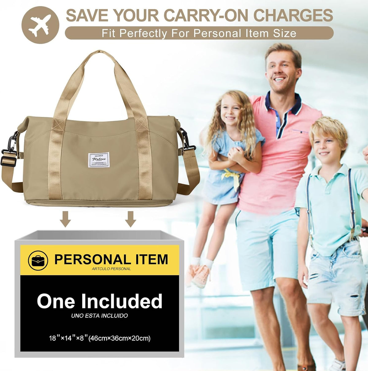Travel Duffel Bag, Sports Tote Gym Bag, Shoulder Weekender Overnight Bag for Women - Colors B