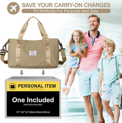 Travel Duffel Bag, Sports Tote Gym Bag, Shoulder Weekender Overnight Bag for Women - Colors B