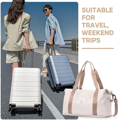 Travel Duffel Bag, Sports Tote Gym Bag, Shoulder Weekender Overnight Bag for Women - Colors B