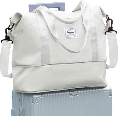 Travel Duffel Bag, Sports Tote Gym Bag, Shoulder Weekender Overnight Bag for Women - Colors B