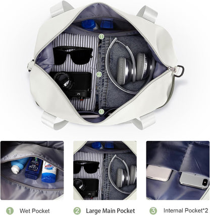 Travel Duffel Bag, Sports Tote Gym Bag, Shoulder Weekender Overnight Bag for Women - Colors B