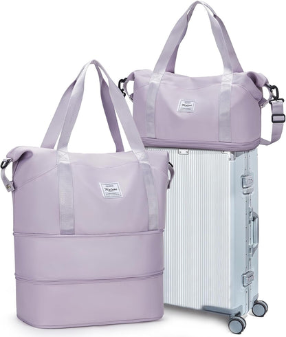 Travel Duffel Bag, Sports Tote Gym Bag, Shoulder Weekender Overnight Bag for Women - Colors B