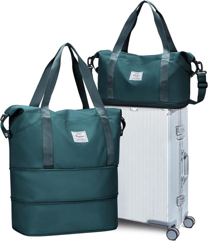 Travel Duffel Bag, Sports Tote Gym Bag, Shoulder Weekender Overnight Bag for Women - Colors B