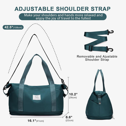 Travel Duffel Bag, Sports Tote Gym Bag, Shoulder Weekender Overnight Bag for Women - Colors B
