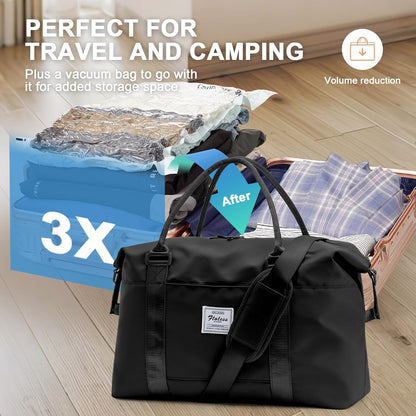 Travel Duffel Bag, Sports Tote Gym Bag, Shoulder Weekender Overnight Bag for Women - Colors B