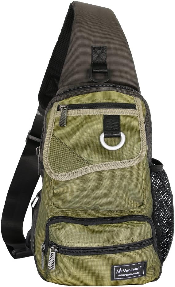 Sling Bag Chest Shoulder Backpack Crossbody Multipurpose Daypack For Men Women Black